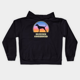 Bluetick Coonhound Vintage Sunset Dog Kids Hoodie